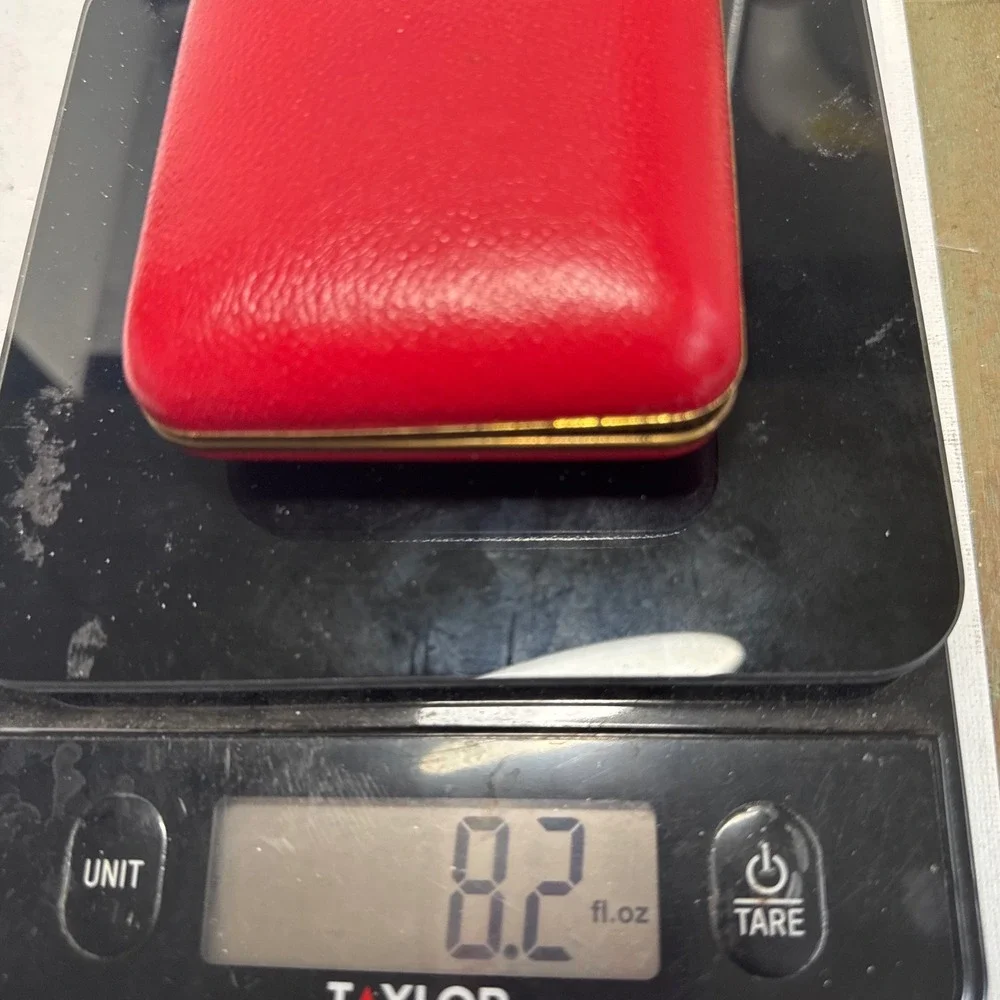 Phinney-Walker Travel Alarm Clock Red Case Germany Vintage MCM Square As is